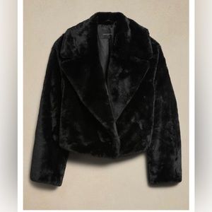 Banana Republic Factory Cropped Faux Jacket- XS